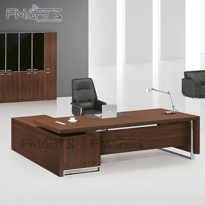 China Latest Office Luxury Executive Designs Office Eco-friendly Drawer Computer Desk Boss Table for sale