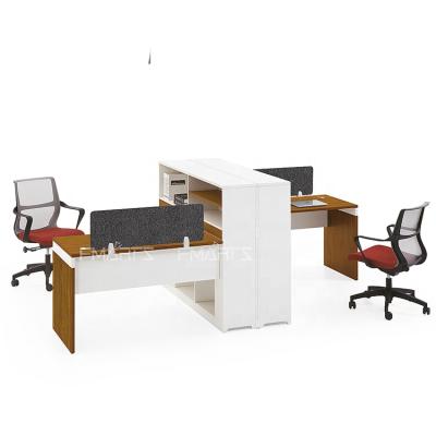 China Maintain.environmental Modern Office Furniture Off White Side Cabinet 4 Seat Compartment Divider Office Workstation Staff Table for sale