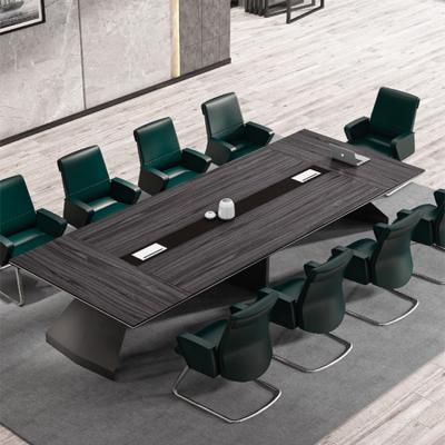 China 8 Person Modern Metal Frame Melamine Conference Table Office Meeting Table Modern Office Furniture for sale