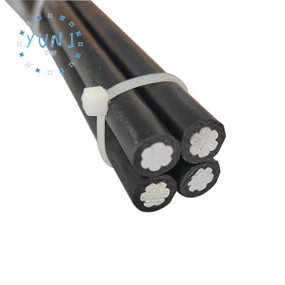 China Copper YUNI  electric power transmission overhead power lines Self-supporting insulated SIP cables for sale