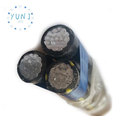 China Copper YUNI  Lxs Cable lxs Abc Cable NFC 5 core 3x70mm2+54.6mm2+16mm2 abc cable with street light core for sale