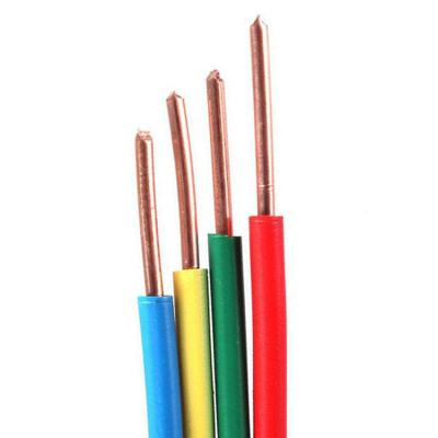 China House Wiring Single Core Plain Copper Conductor Solid or Stranded PVC Insulated Brown/Blue/Black/Green/Yellow/Grey Underground Earth Wire for sale