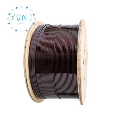 China Transformer etc YUNI Model QZYLB-2/180C 200C enamelled rectangular aluminum wire, square wire, enamel flat aluminum wire for transformer for sale