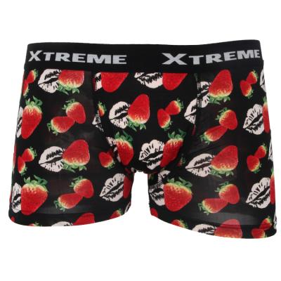 China Antibacterial Man Boxer Briefs Cut&Sew Fruit Print Trunks Boxershorts Boxer Briefs Wholesale Customized Breathable Underwear for sale