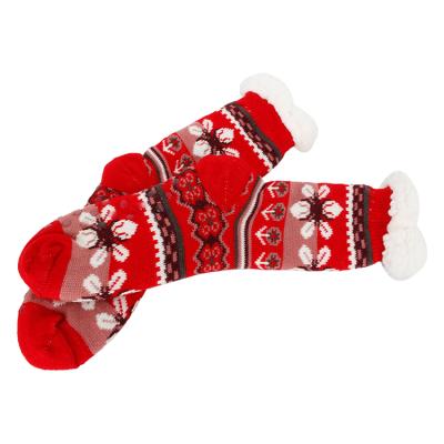 China Fashion Socks Christmas Day QUICK DRY Flower Knitted Color Pattern Warm Home for sale