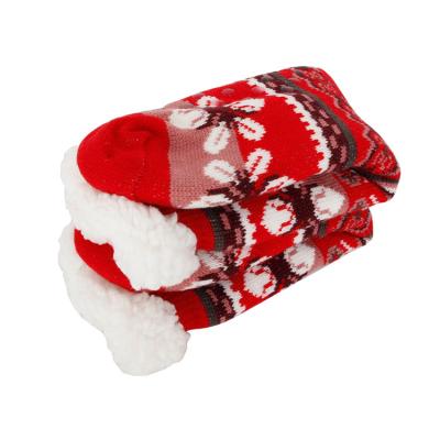 China QUICK DRY Socks Girl Ladies Christmas Day Tube Bangs New Year Red Flowers Warm Soft Embroidered for sale