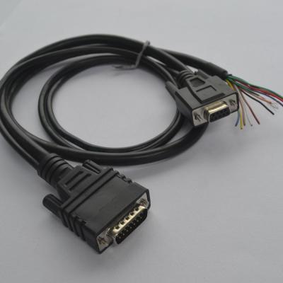 China Video Game Player Customized Cable DB9 Female To Male db15 To Unlock 8CX22AWG For Machine Custom Length for sale