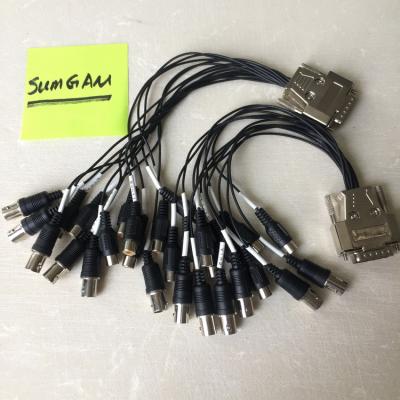 China Multimedia Customized Cable D-Sub DB26pin Male to 8* RCA Female and 6* BNC FEMA HD26male for Custom Music Equipment System Length for sale