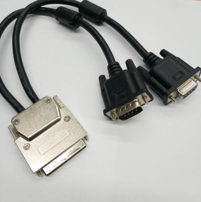 China COMPUTER Customized VHDCI Cable SCSI 68pin Cable Male To DB9 Serial Cable Male For Servo Motor Machinery Equipment Custom Length for sale