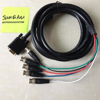 China Multimedia Customized VGA Cable HD15Pin Male To RCA BNC Male For Display Advertising Screen Custom Length for sale