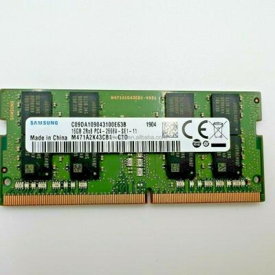 China Original brand new LAPTOP stock DDR4 16GB 2RX8 PC4-2666V DDR4 16G SODIMM notebook memory module M471A2K43CB1-CTD for sale