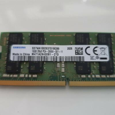 China Original brand new LAPTOP stock DDR4 16GB 2RX8 PC4-2666V DDR4 16G SODIMM notebook memory module M471A2K43DB1-CTD for sale