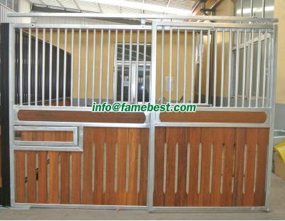 China Modular Galvanized Horse House Horse Stall Fronts Panels With Sliding for sale