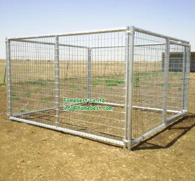 China Large Sustainable Dog Kennel Panels Dog Races Pens In Galvanized Or Black Coating for sale