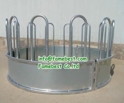 China HOT DIP GALVANIZED Round Animal Bale Feeders Hay Feeder For Cattle And Horse Bale Hay Feeder for sale