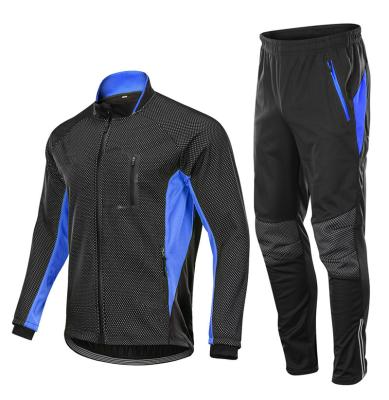 China Cold And Windproof Cycling Tank Top Men's Breathable Cycling Suit Set Winter Anti-fall Warm Cycling Clothes for sale