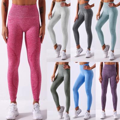 China Breathable Breathable Shape-Enhancing Yoga Pants Sports Seamless Leggings For Women for sale