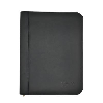 China Multifunction Top Vegan Leather Business Folder With Zipper for sale