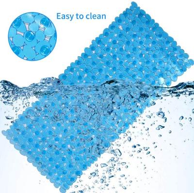 China Modern 35 by 16 inch Pebble Tub Mat Anti Slip Shower Mat for sale