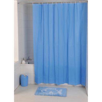 China Sustainable Thick Waterproof Solid Color PEVA Shower Curtain Opaque Bathroom for sale