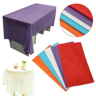 China Heavy Duty Solid Disposable Thick Plastic Tablecloth 54*108inch Part 6 Disposable Pack PEVA for sale