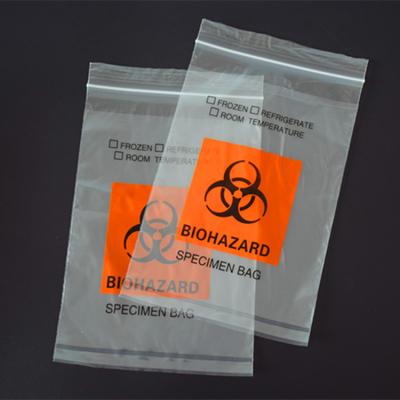 China Safety Biohazard Specimen Transport Bags Recycled Zip Lock Bags for sale