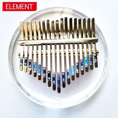 China Popular Kalimba 17 Inch Key Cute Acrylic Crystal Piano Mbira Calimba Crystal Fingertips Thumb Piano Round for sale