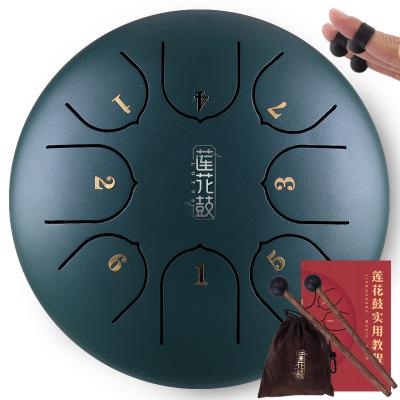 China Multifunctional All-in-one Music Education Type 6 Inch Tongue Drum 8 Tone Key Empty Lotus Drum Muscial Instrument Accessories With Drum Mallets Carry Bag for sale