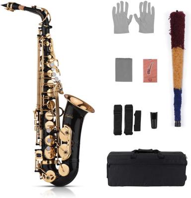 China Brass Key Type EB Alto Saxophone Sax Brass Lacquered Gold 82Z Key Instrument Saxophone Wholesale Manufacturers For Woodwinds for sale