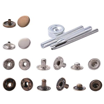 China Metal Direct Spring Stud Press Spring Dry Cleaning Factory Supply Instant Button for sale