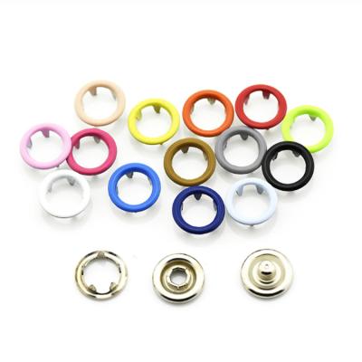 China Good Price Factory Supplier Viable Crystal Pearl Metal Ring Prong Snap Buttons Directly For Baby Clothes Clothing for sale