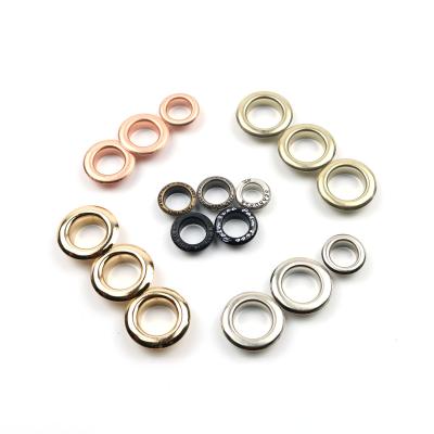 China Black Nickel Ring Colored Brass Metal Eyelets Clothing Shoes Garment Hats Bag Gold Custom Made Nickel Free for sale