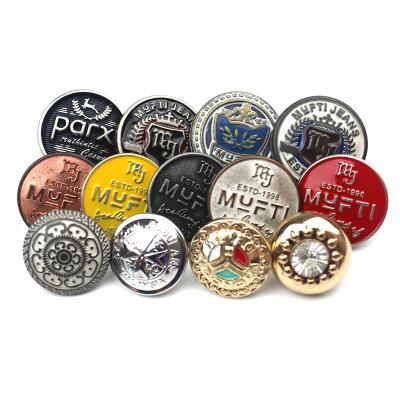 China Factory Direct Supply Silver Gold Dry Cleaning Custom Metal Buttons for sale