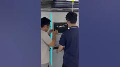 Customers testing samples in the exhibition hall