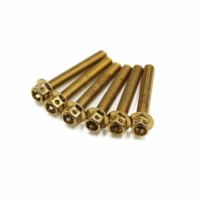 China Colorful titanium alloy rc motorbike motorcycle hexagon colorful titanium flange bolts screws for sale