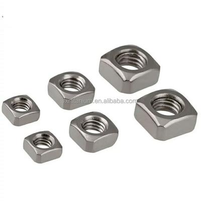 China Top Rated Customized Heavy Industry Square Gr2 Titanium Nut M10 M12 M14 Din557 for sale