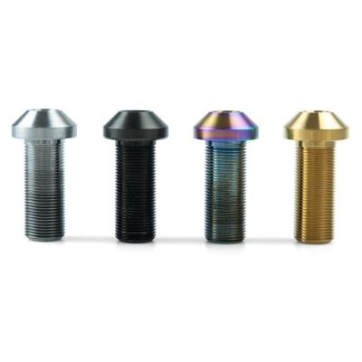 China Factory Customized Bicycle BMX Axle Titanium Hub Bolts Female Metric High Strength and Corrosion Resistance GR5 m14x1mm for sale