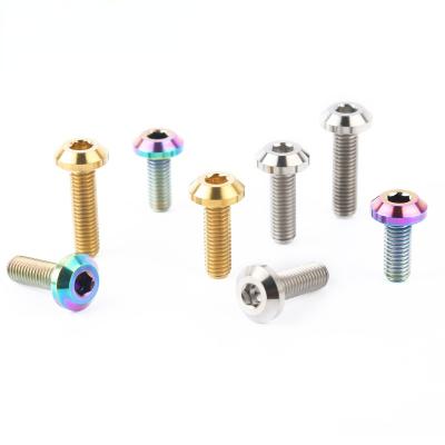 China M8*20/25/30 Motorcycle Titanium Alloy Disc Brake Umbrella Titanium Alloy Main Hex Bolts for sale