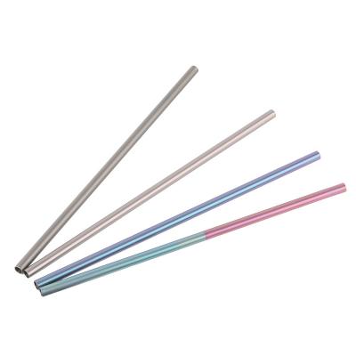 China Healthy and sanitary lightweight and non-rusty pure titanium colored straws for taking the outside drinks with you for sale