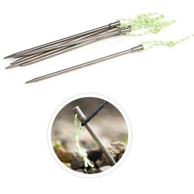 China Heavy Duty Lightweight Gr5 Titanium Alloy Outdoor Camping Tent Bend Nails Stakes Pegs For Awning Tent for sale