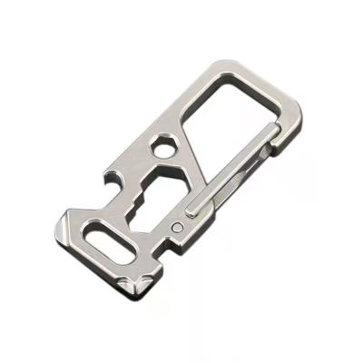 China Titanium Alloy Key Chain Carabiner Safety Buckle Healthy Multi-function Fast Hooking Multifunctional Tool for sale