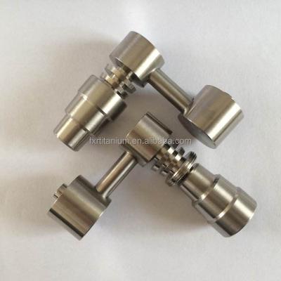 China Smoking Domeless 14mm and 18mm Female Nail GR2 Titanium Sausage Joint For Water Pipe Glass Bong Smoking for sale