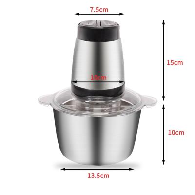 China Stainless Steel Electric Meat Grinders 2L Meat Mixer Mincer Chopper for Household en venta