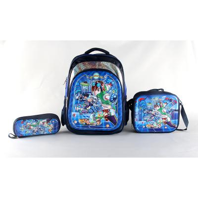 China With pen bag function children's backpack 3D waterproof cartoon boy children's bag set for sale