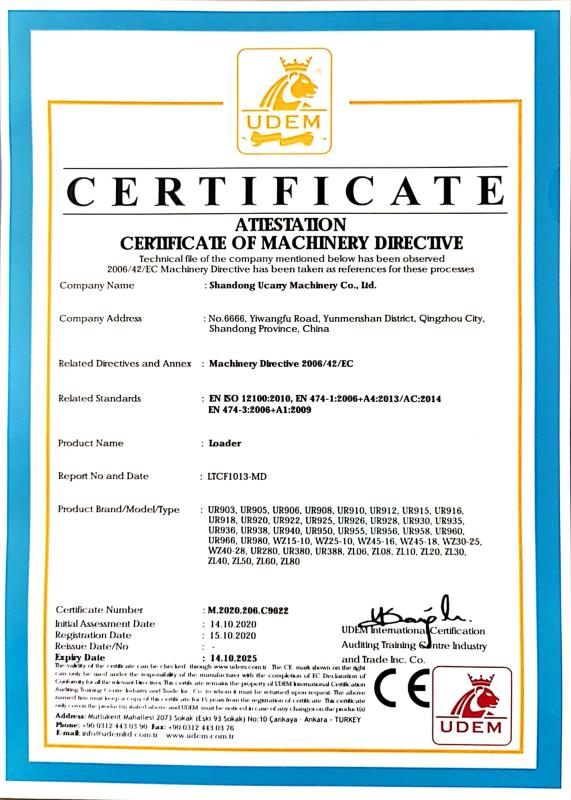 CE - Shandong Ucarry Machinery Co., Ltd.