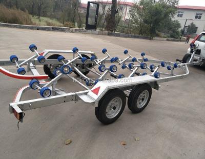 China Hydraulic Galvanized Boat Trailer 7.5m Tandem Boat Trailer for sale