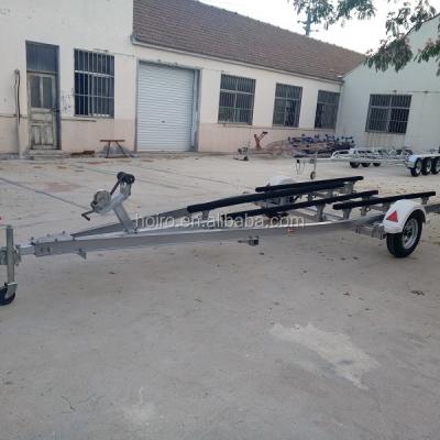 China Aluminum Low Boat Trailer I-beam Boat Trailer With Wobbly Berths for sale