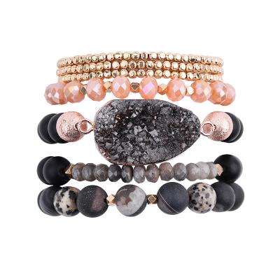 China New Natural Stone CLASSIC Bohemian Bracelet Matte Stone Chain Multi - Layer Bracelet Wholesale for sale