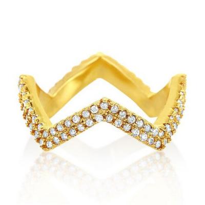 China Other New Gold Crown Form Ring Ladies Jewelry Ring Fashion Jewleries Diamond Ring For Women for sale