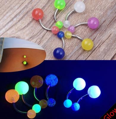 China FASHIONABLE Luminous Navel Nail Acrylic Navel Ring for sale